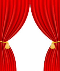 red theatrical curtain vector ilration