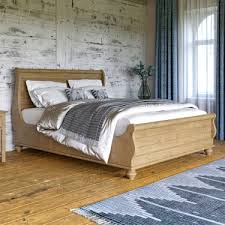 Connecticut Solid Wood Sleigh Bed With