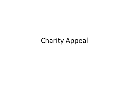 charity appeal powerpoint presentation