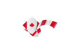 geometric canada flag with banner
