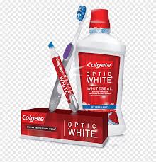 The use of baking soda to brush teeth. Mouthwash Colgate Optic White Toothpaste Tooth Whitening Colgate Max White Toothbrush Coffee Stains Teeth Dentistry Toothpaste Png Pngegg