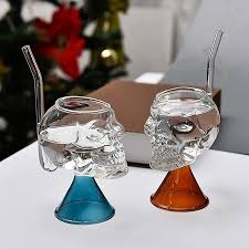 Nfnsig Skull Cocktail Glasses Set Of 2