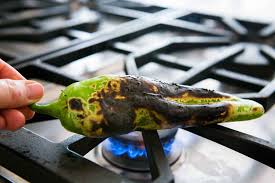 how to roast green chiles at home