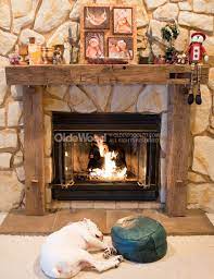 Beautiful Reclaimed Wood Fireplace Mantel