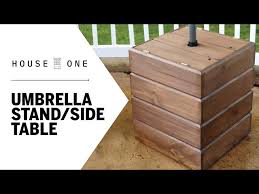build an umbrella stand side table