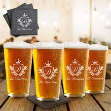 Personalize Beer Glass Set Of 4 With