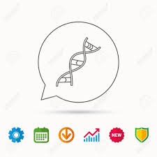 Dna Icon Genetic Evolution Structure Sign Biology Science Symbol