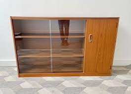 Vintage Sideboard Cabinet With Glass