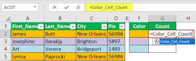 count colored cells in excel top 3