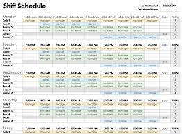 Free Employee Shift Schedule Template For Excel Excel Template 2003