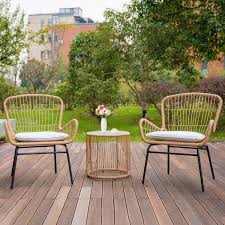 Patio Set Outdoor Wicker Chairs