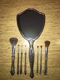 sterling silver makeup brushes black