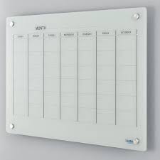 36 W X 24 H Glass Calendar Whiteboard