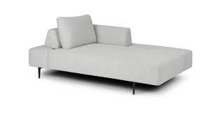 mist gray fabric chaise lounge