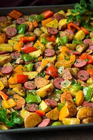 Simple, easy, and incredibly delicious. Sheet Pan Turkey Sausage Potato And Pepper Hash Cooking Classy