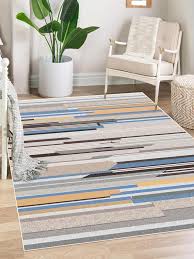 1pc striped pattern rug modern