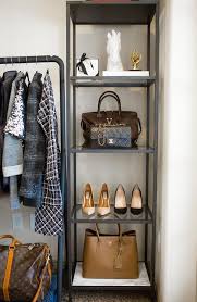 Closet With Ikea Shelving Unit Lined