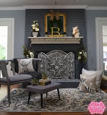 How To Diy A Painted Brick Fireplace