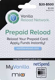 vanilla reload network prepaid reload