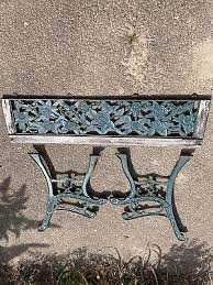 Reclaimed Cast Iron Metal Garden Bench