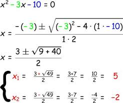 The Quadratic Formula Algebra 1