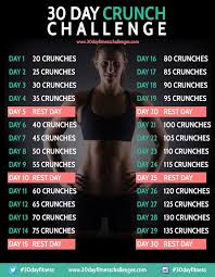 30 Day Crunch Challenge Fitness Rutinas De Ejercicio