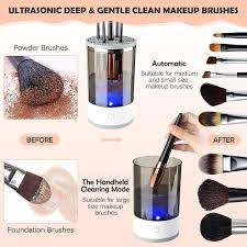 makeup brush cleaner with drying rack