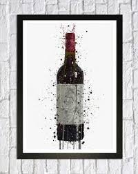 Red Wine Bottle Deep Framed Canvas