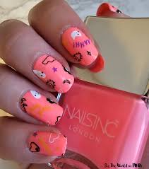 hot pink halloween nails