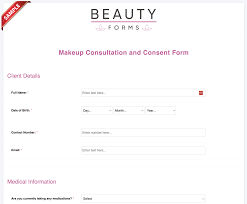 makeup consent form templates