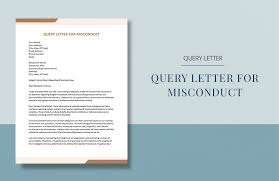 query letter for misconduct in word