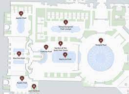 the 7 caesars palace pools map hours