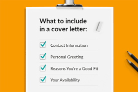 what to include in a cover letter