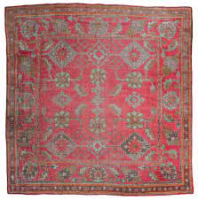 antique square ushak carpet western
