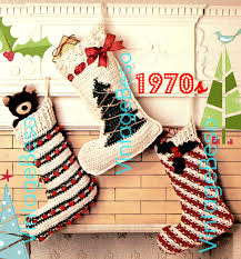 Christmas Stockings Crochet Patterns 1970s