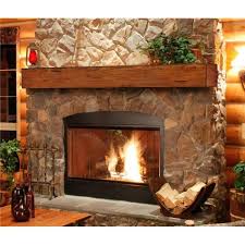 Rustic Stone Fireplace Wood Fireplace