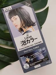 Liese creamy bubble hair color (platinum beige). Liese Creamy Bubble Hair Colour In Dark Navy Health Beauty Hair Care On Carousell