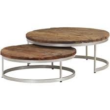 Coffee Table Set 2 Pieces Sleeper Wood