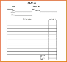Blank Invoice Templates Templates And Samples