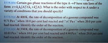 Solved E17a 8 B Certain Gas Phase