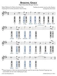 Amazing Grace For Native American Flute Flute Sheet Music
