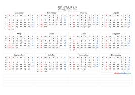 2022 calendar with holidays, notes space, week numbers 2022 or moon phases in word, pdf, jpg, png. Free Printable 2022 Calendar By Year Calendarex Com