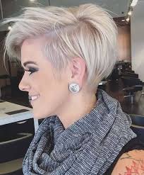 Best hairstyles for round faces with short necks, and long round female faces! 22 Platinum Short Hairstyles Platinum Pixie Hair Pinterest Inspiration Short Platinum H Longer Pixie Haircut Short Hair Styles For Round Faces Funky Short Hair