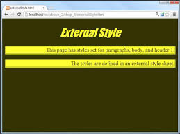 how to use an external style sheet for