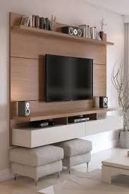 wall mounted plywood tv cabinet design