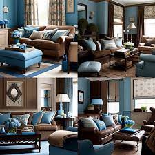 blue and brown living room ideas a