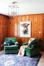 Wood Paneling Living Room