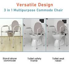 Kosmocare Folding Commode Chair With