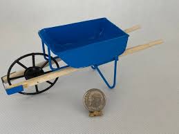 Dollhouse Miniature Wheelbarrow Cart
