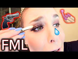 nail artist does a makeup tutorial